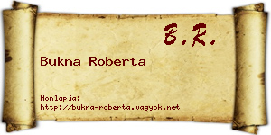 Bukna Roberta névjegykártya